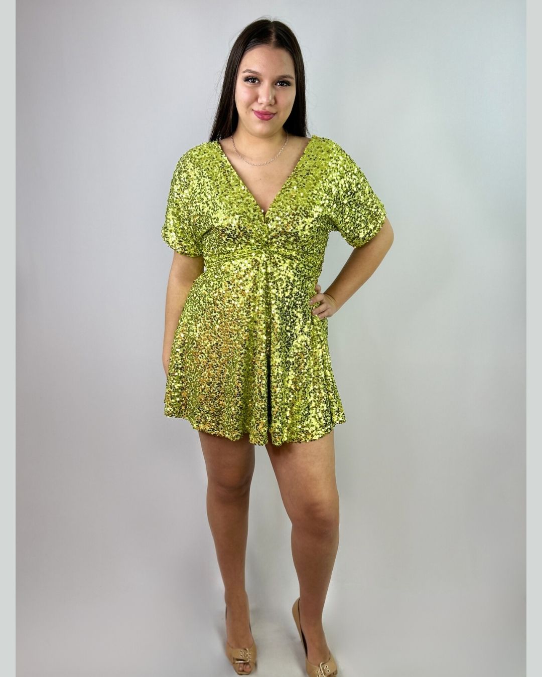 Vestido Fiesta Corto Lentejuelas| Brillo - Brasil
