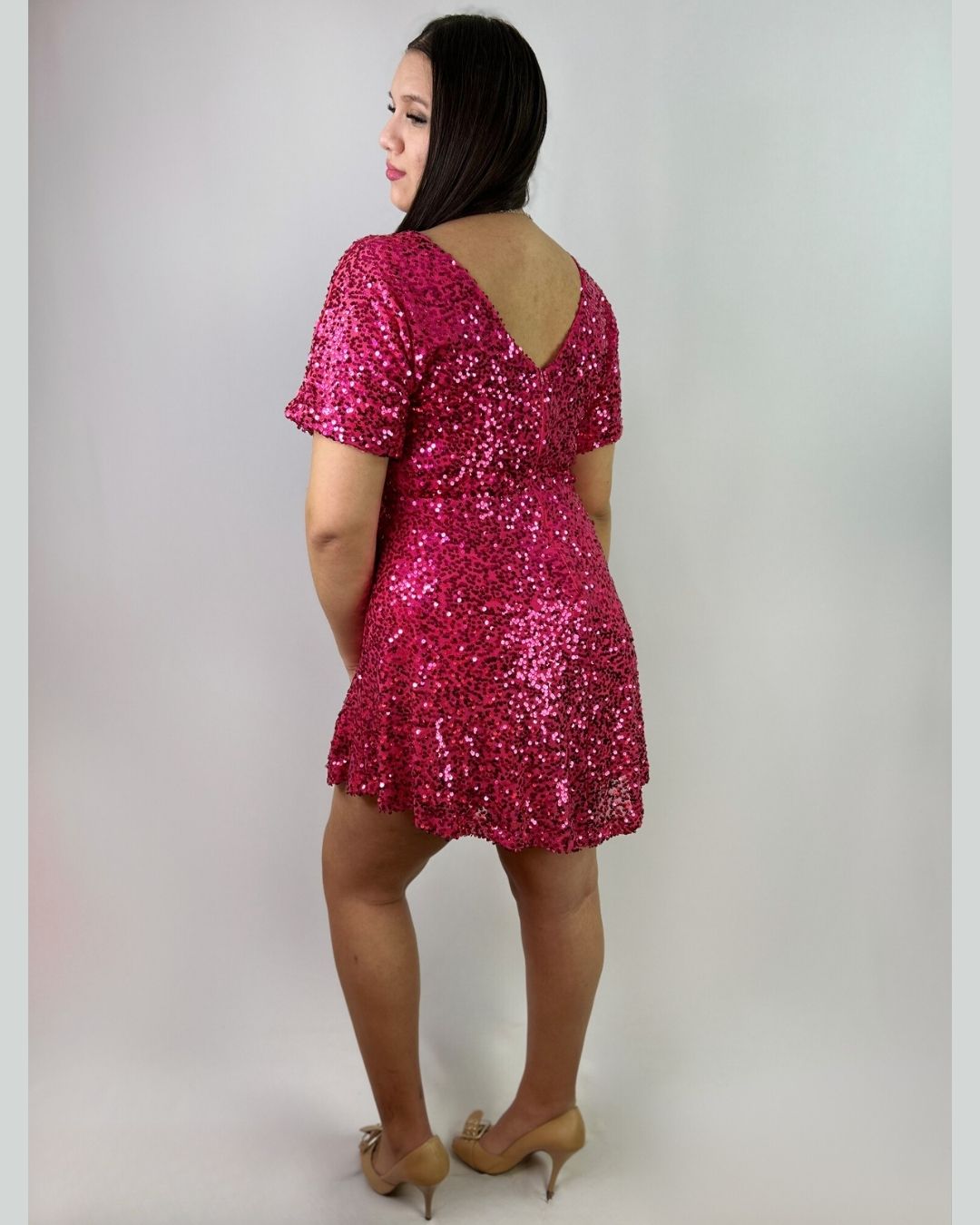 Vestido Fiesta Corto Lentejuelas| Brillo - Brasil