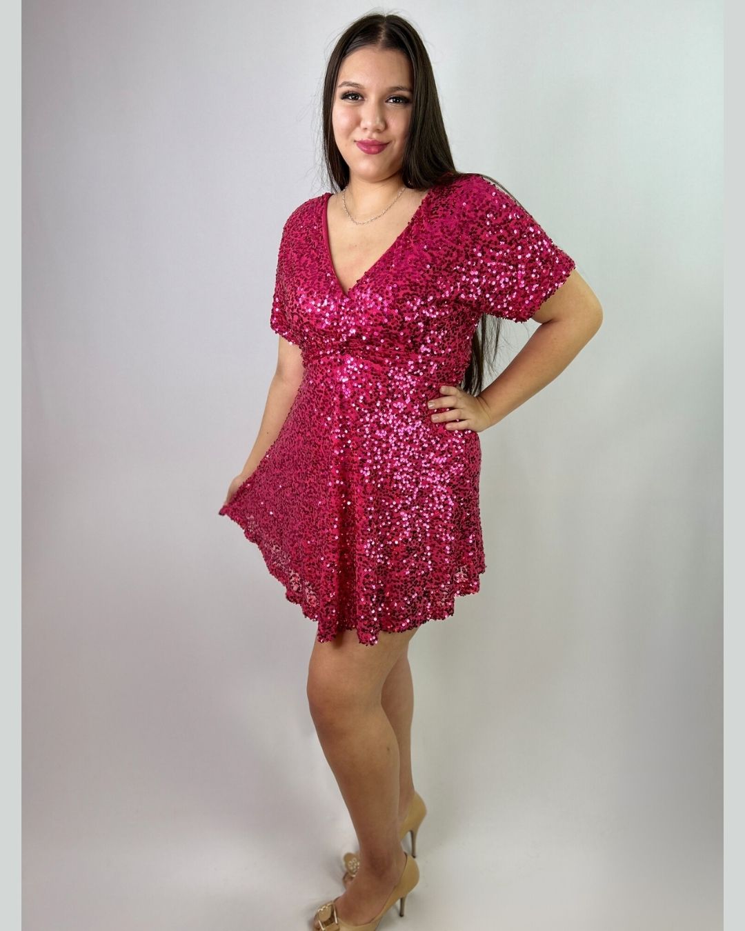 Vestido Fiesta Corto Lentejuelas| Brillo - Brasil