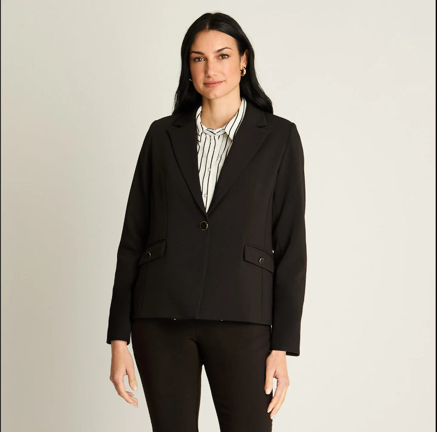 Blazer Negro Mujer Talla Grande- Estilo y Elegancia