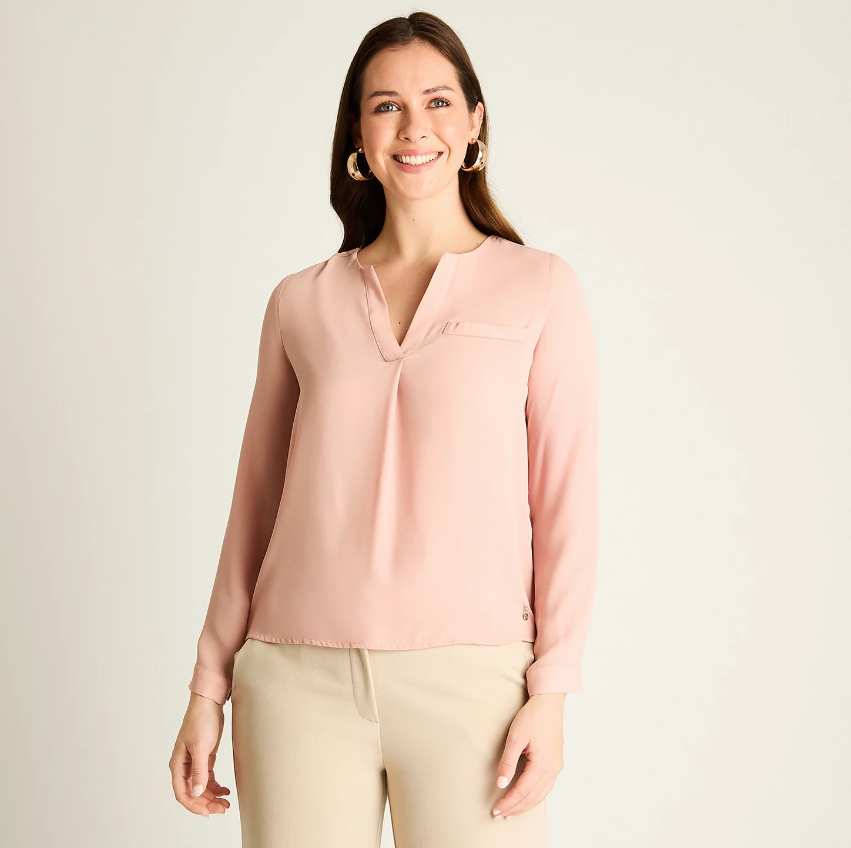 Blusa  Animal Print de Cebra Talla Grande - Mujer