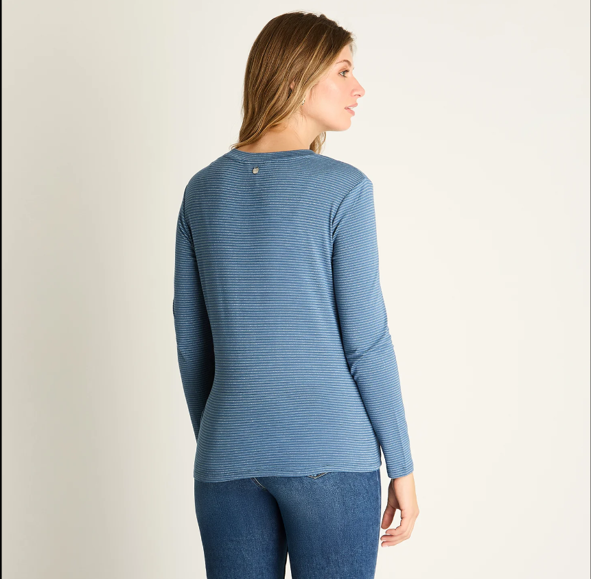 Polera Manga Larga Mujer con Nudo Lateral Asimétrico- Talla Grande