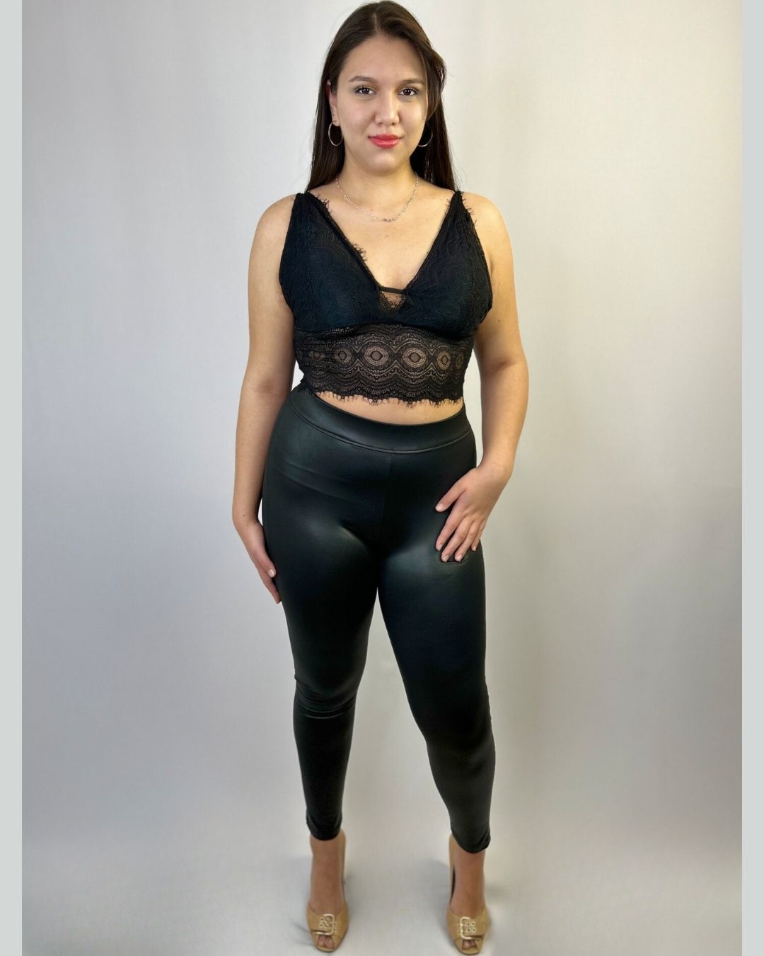 Calza Mujer| Talla Grande| Simula Ecocuero| Curvys