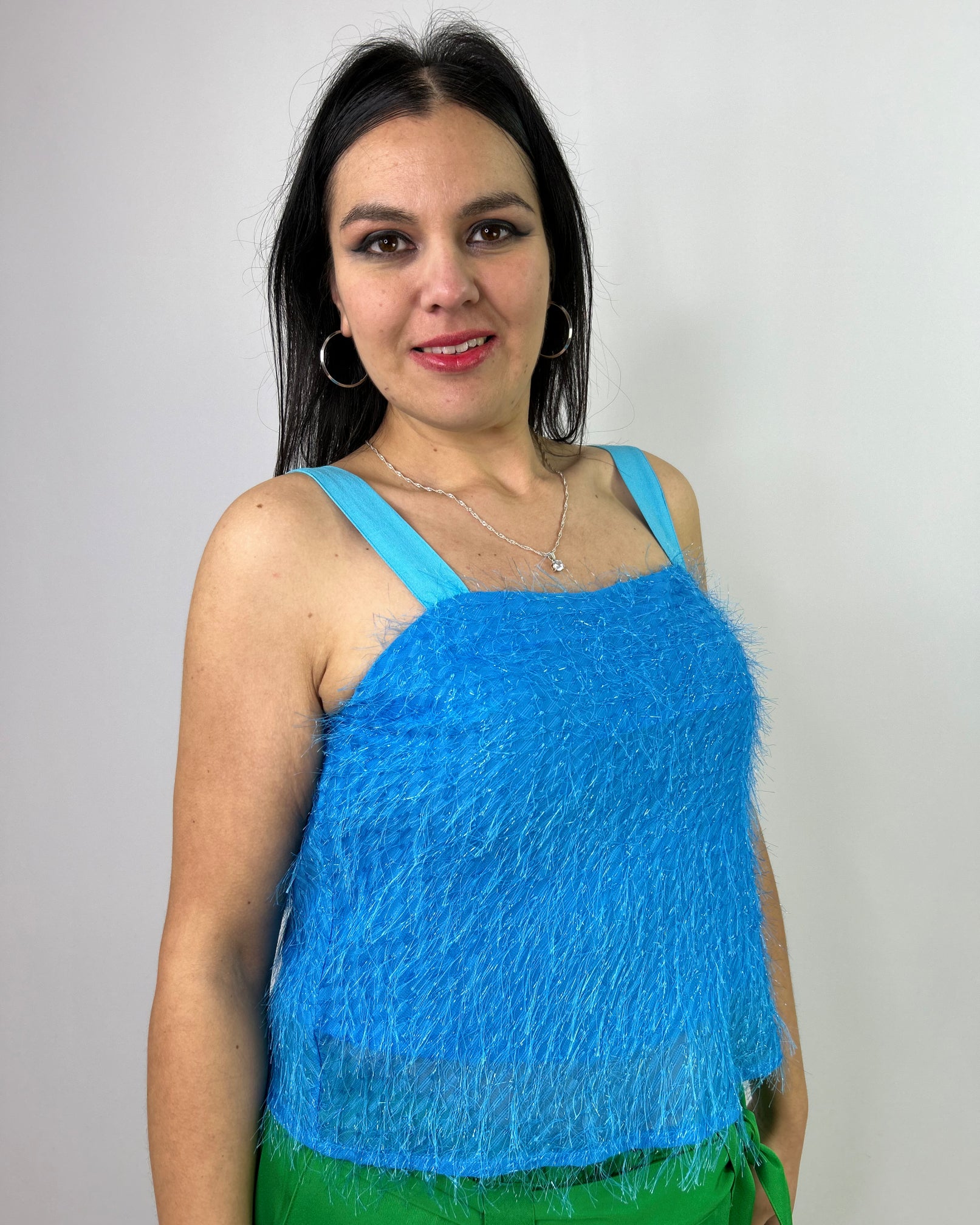 Blusa Mujer Fiesta| Brillo con Textura Brillante| Tallas Grandes