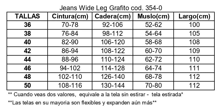 Jeans Mujer Tallas Grandes Wide Leg| Cintura Amplia| Tiro Alto