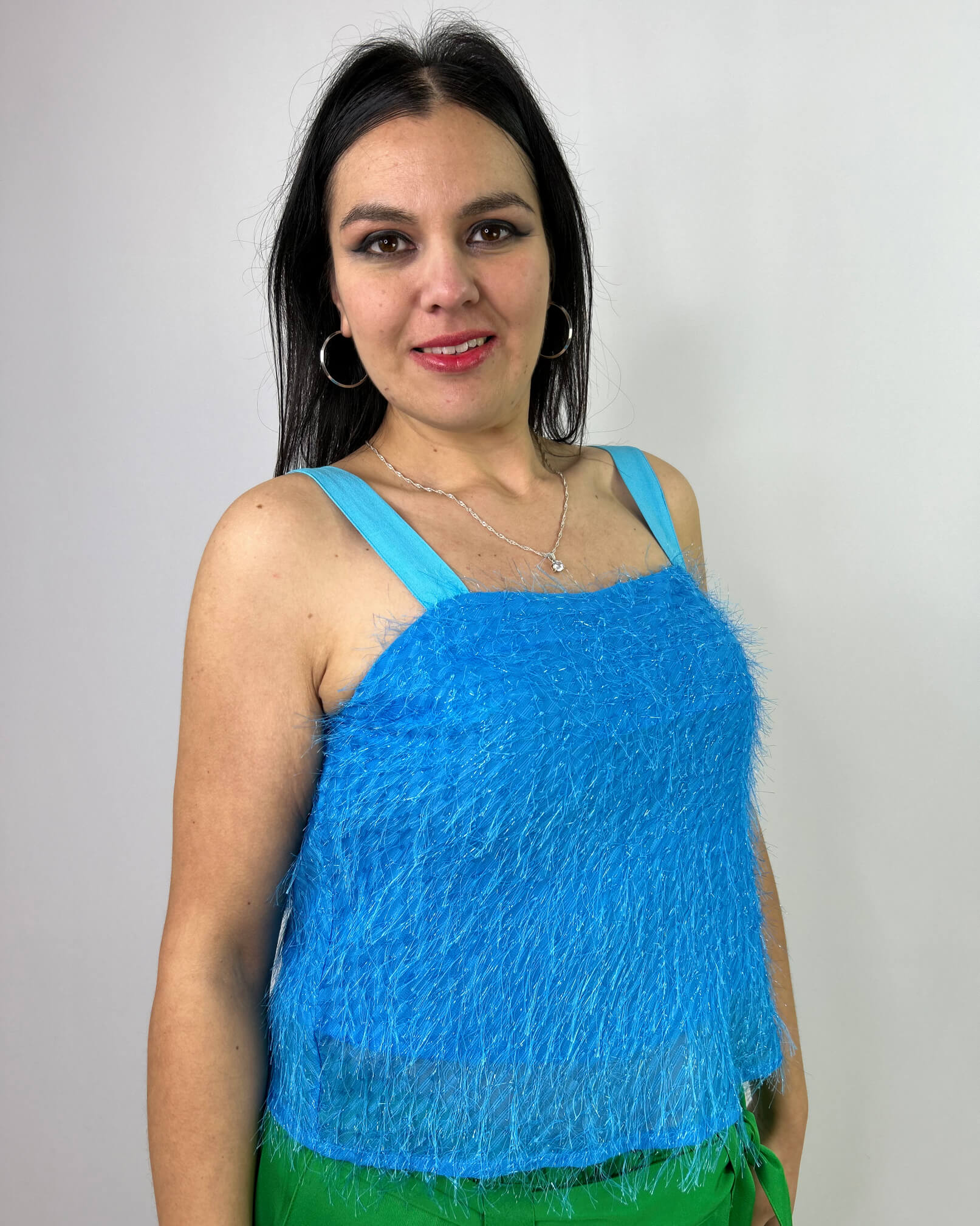 Blusa Mujer Fiesta| Brillo con Textura Brillante| Tallas Grandes