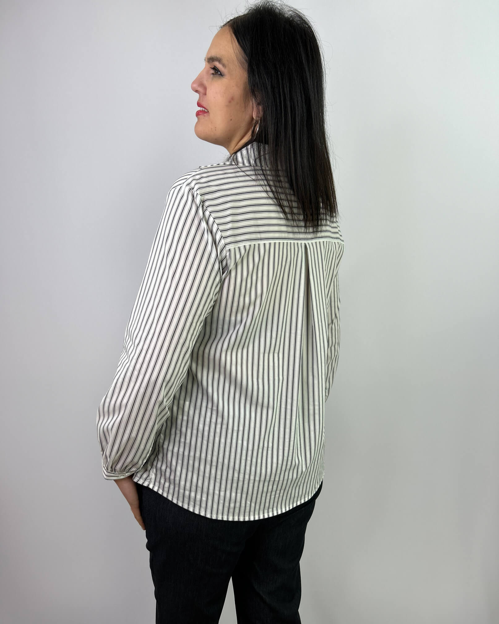 Blusa Mujer Larga a Rayas| Tallas Grandes