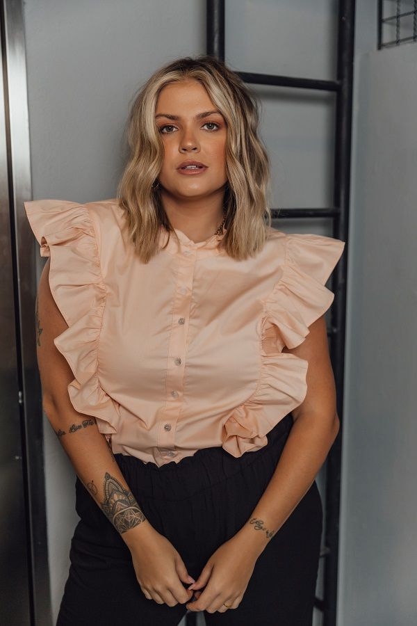 Blusa Manga Vuelos Mujer| Verano Juvenil  Talla Grande