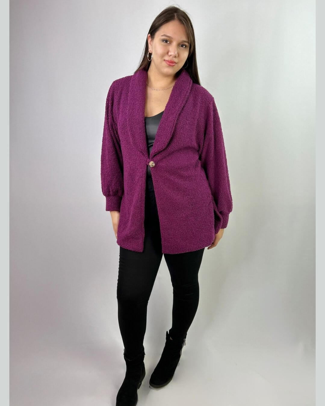 Chaqueta Teddy con Solapa-Brasil