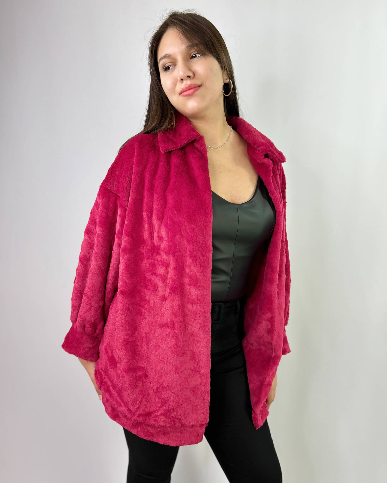 Chaqueta de Piel Mujer| Talla Grande| Plus Size| Urbana