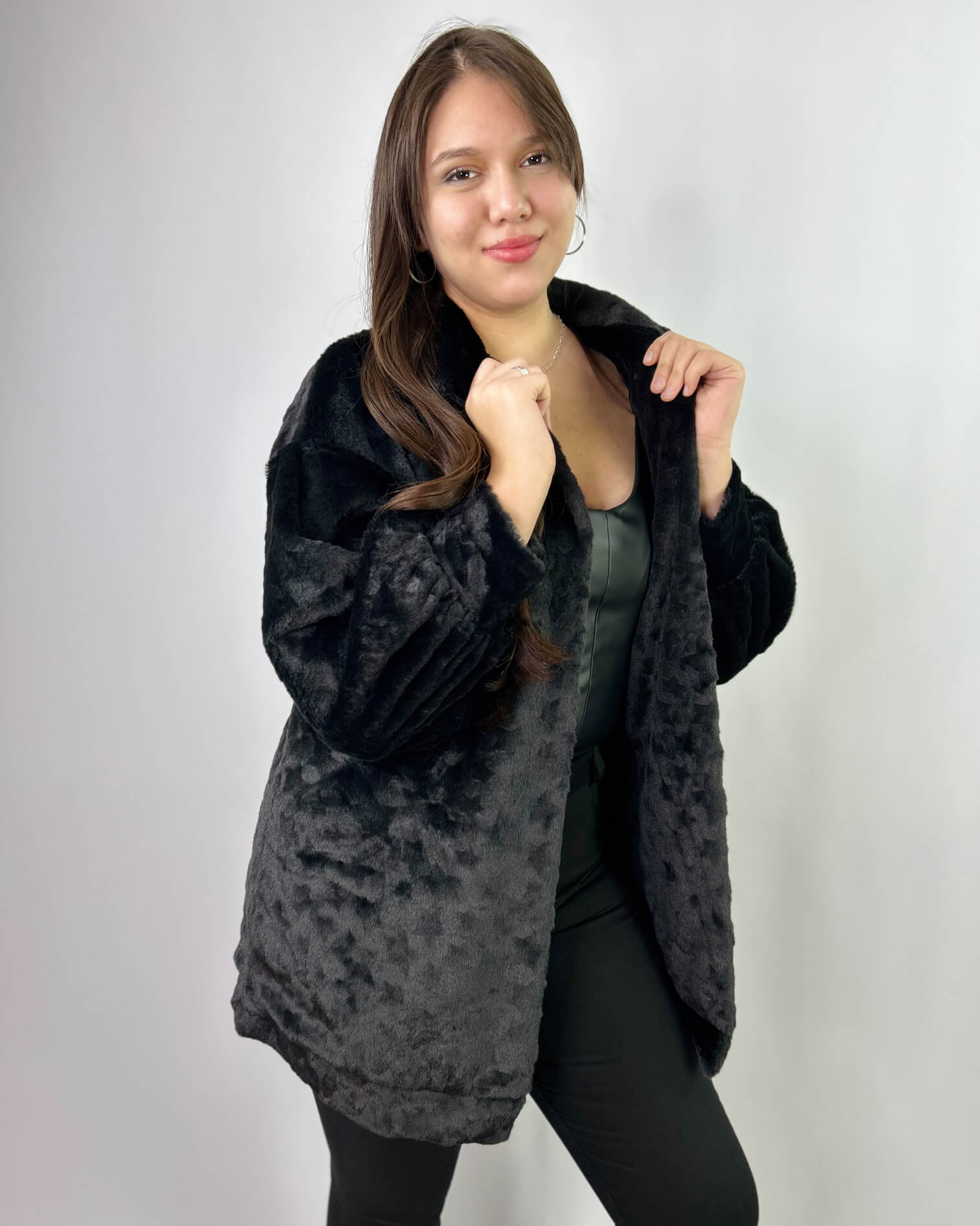 Chaqueta de Piel Mujer| Talla Grande| Plus Size| Urbana