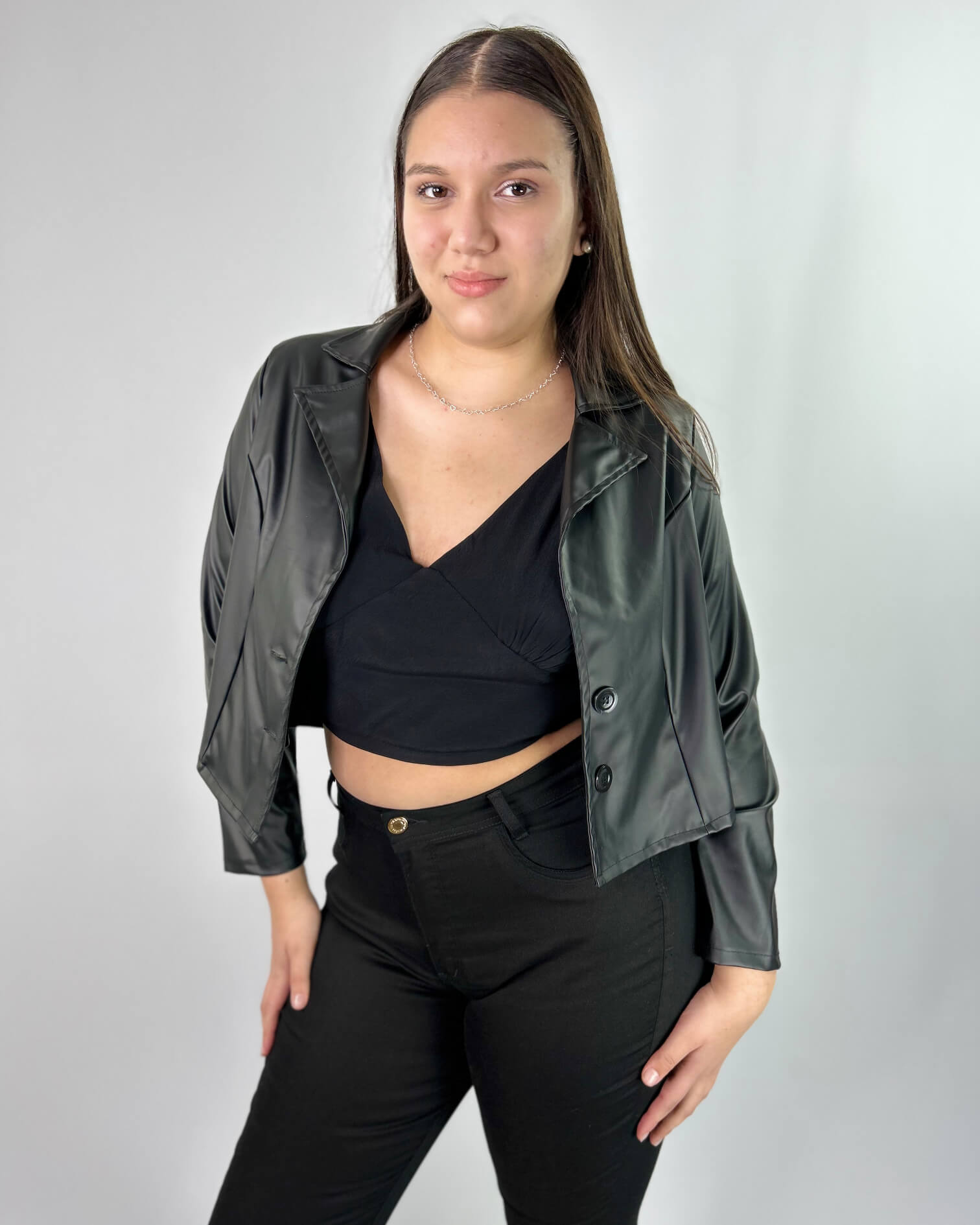 Chaqueta Mujer| Ecocuero Corta| Talla L