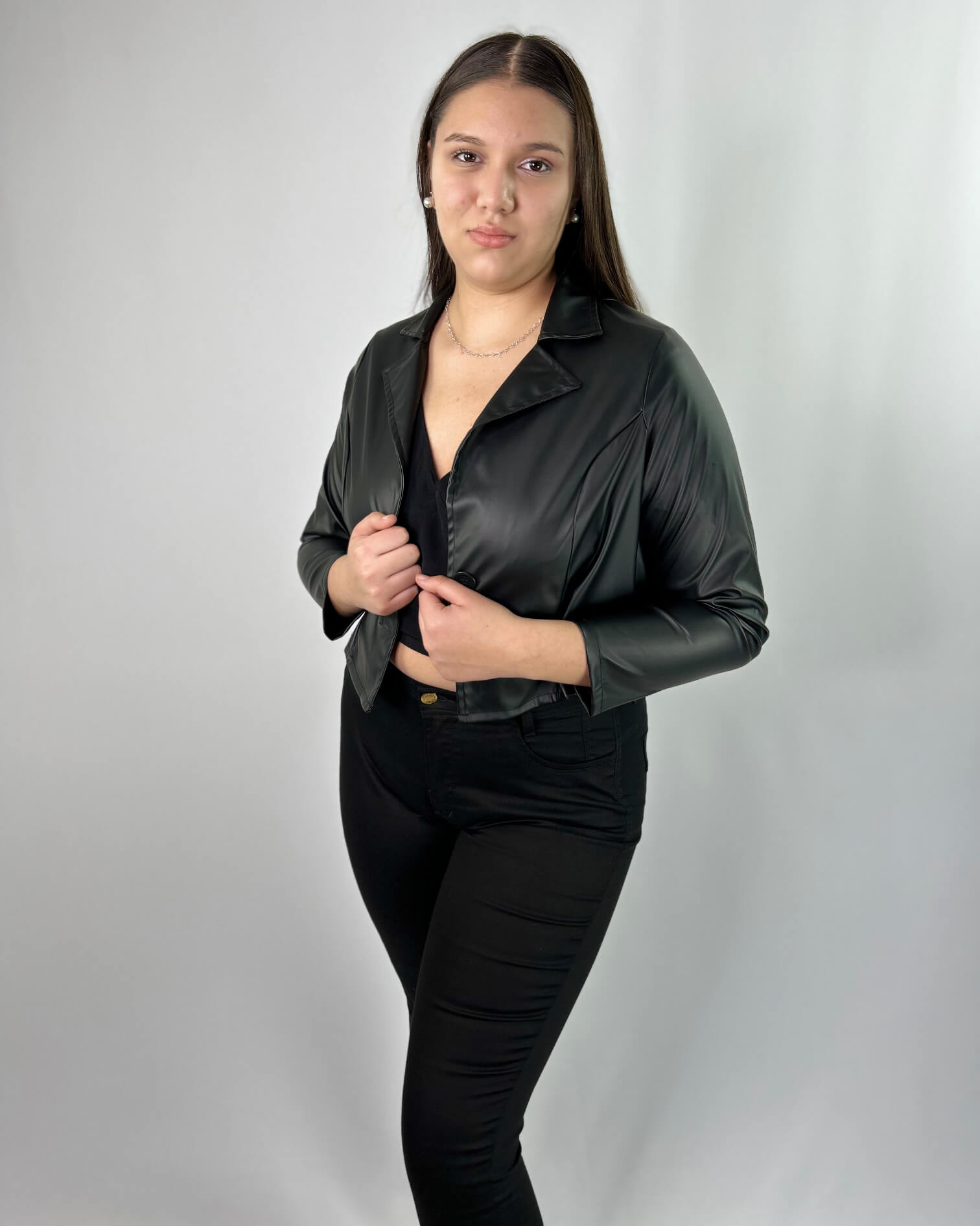 Chaqueta Mujer| Ecocuero Corta| Talla L