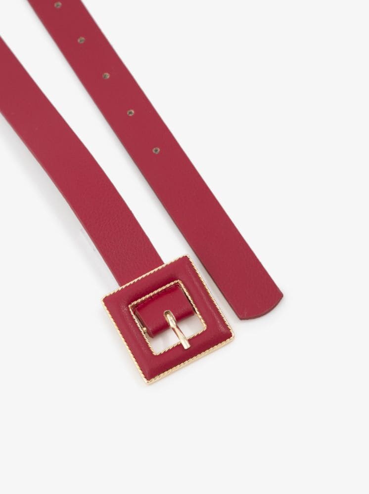 Cinturon Coral Hebilla Cuadrada| Talla Grande