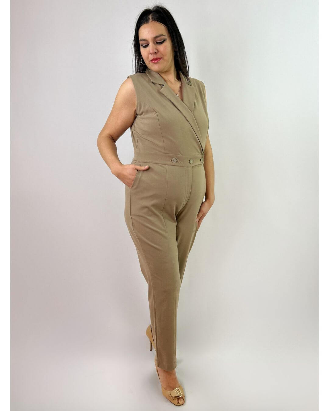 Enterito Escote Cruzado Talla Grande- Brasil