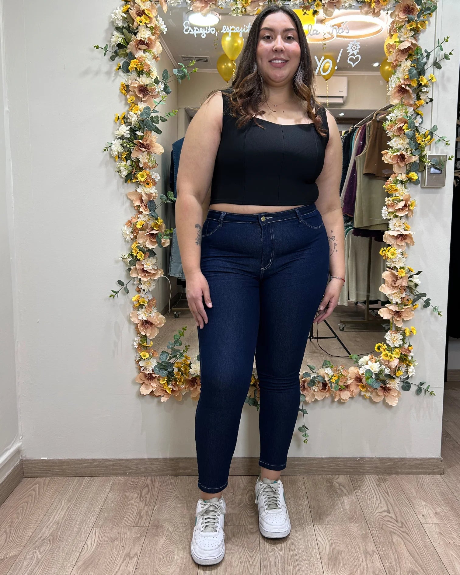 Jeans Pitillo Elasticado con Faja Modeladora | Talla Grande