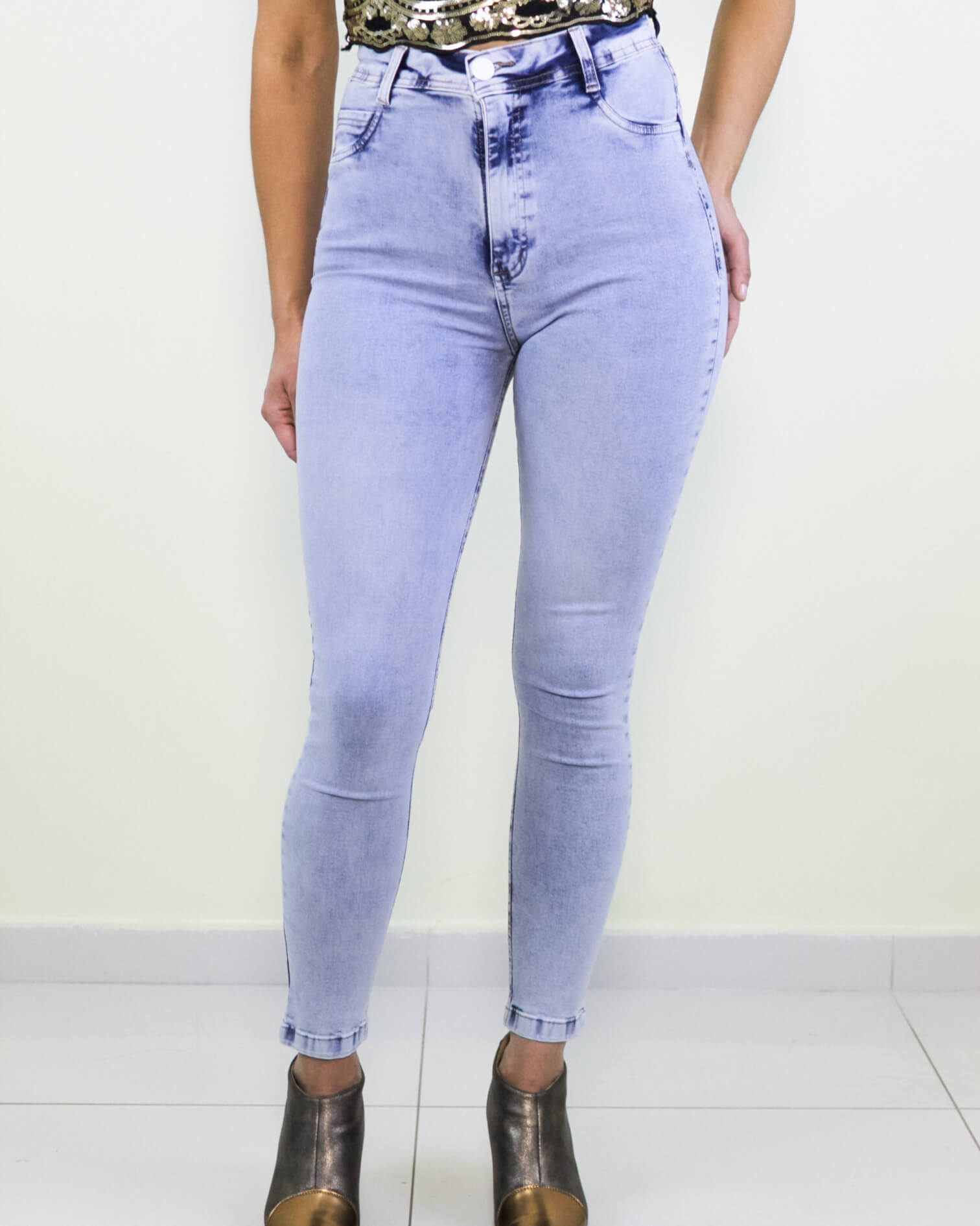 Jeans Mujer Pitillo con Modelador Faja Interna| Realza Curvas y Estiliza