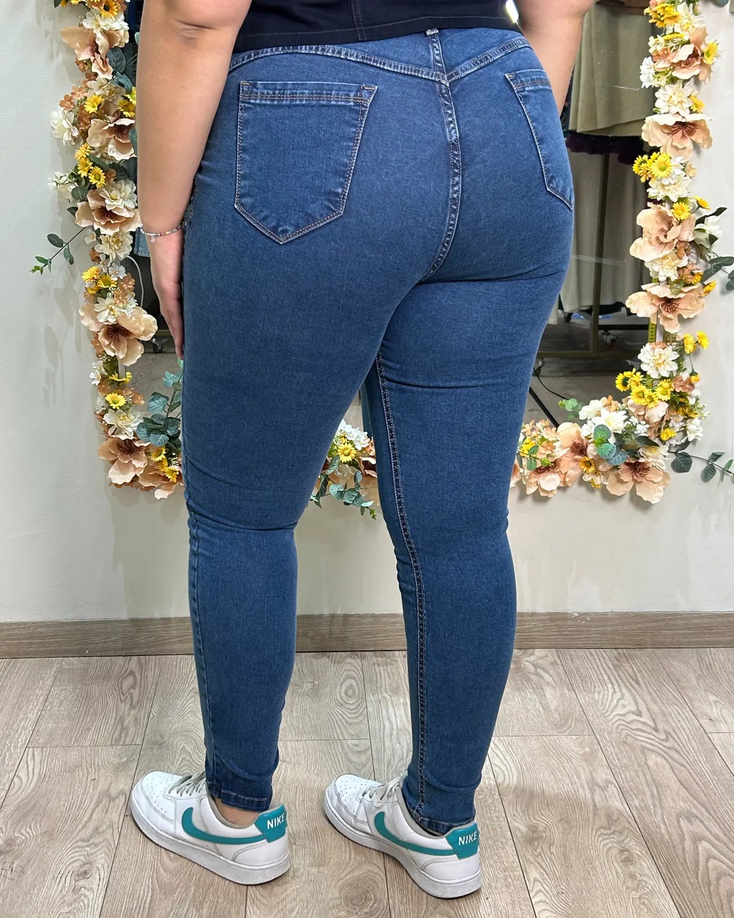 Jeans Mujer Pitillo Push Up|  Plus Size| Faja Interior| Tiro Alto