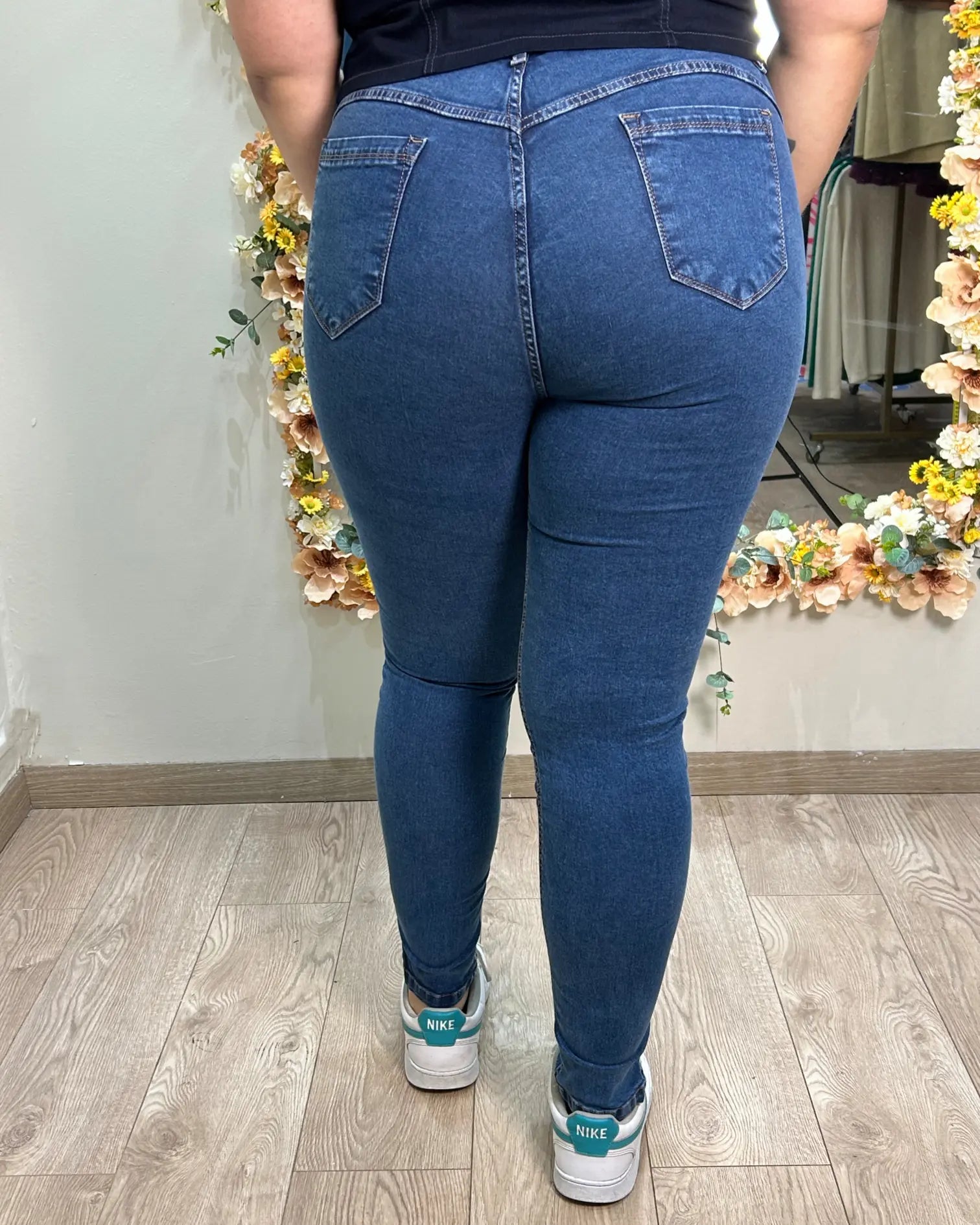 Jeans Mujer Pitillo Push Up|  Plus Size| Faja Interior| Tiro Alto