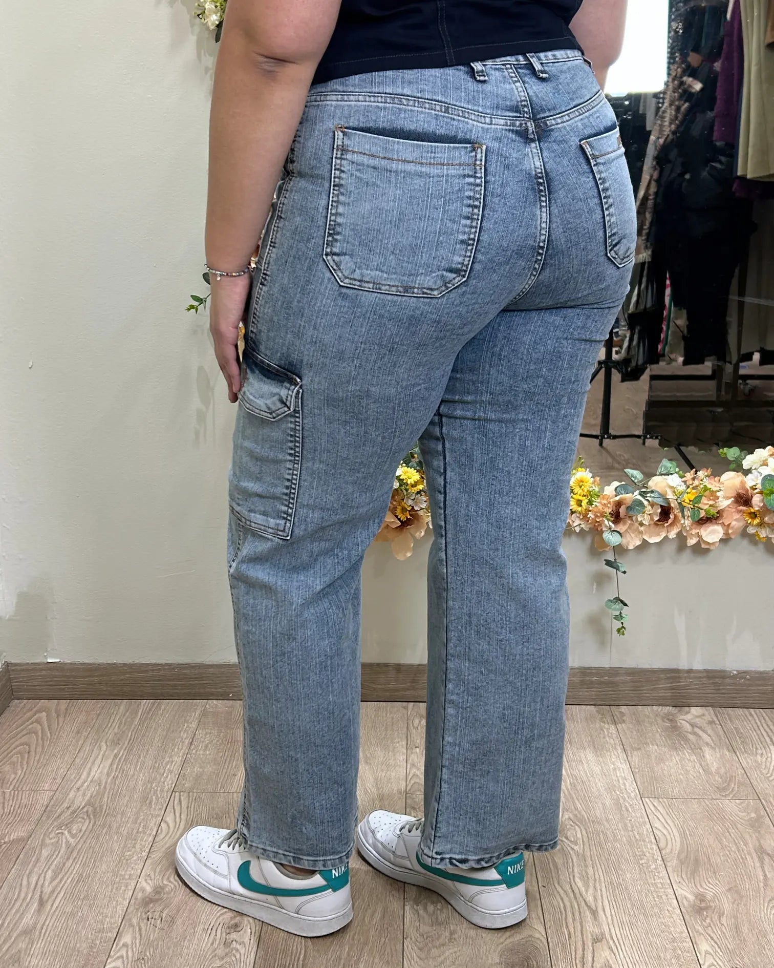 Jeans Mujer Tiro Alto Curvy – Estilo Cargo