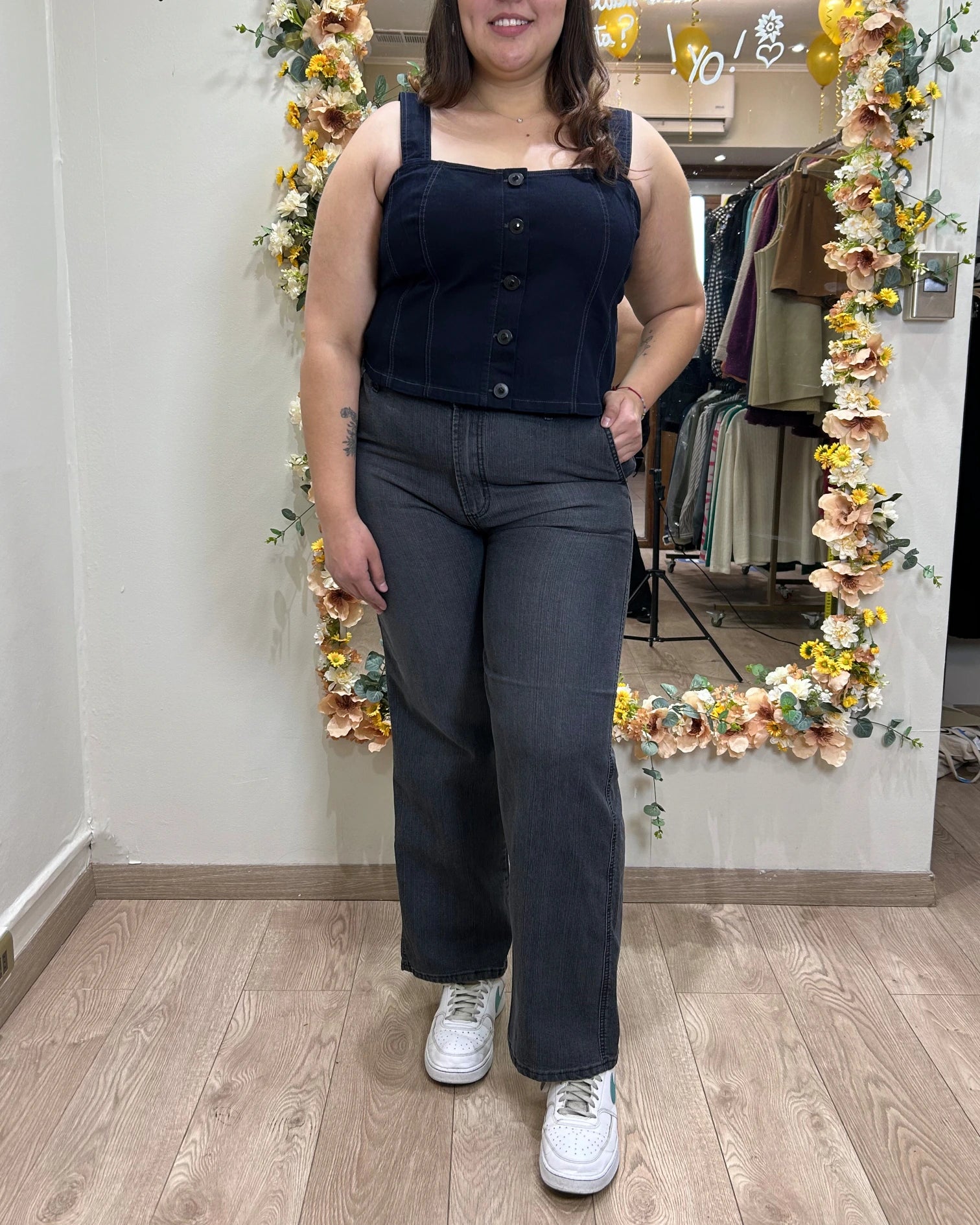 Jeans Mujer Tallas Grandes Wide Leg| Cintura Amplia| Tiro Alto