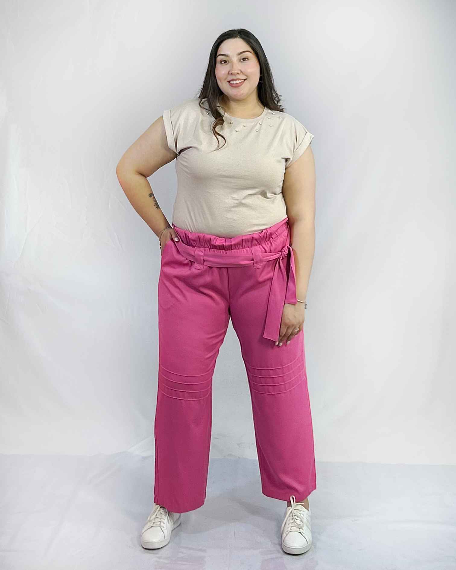 Pantalon Mujer de Vestir| Palazzo| Tiro Alto| Talla Grande