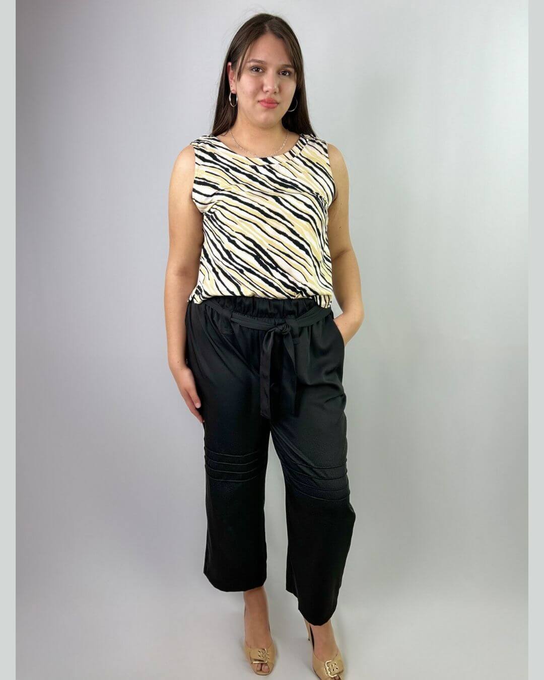 Polera sin Mangas Animal Print| Talla 48