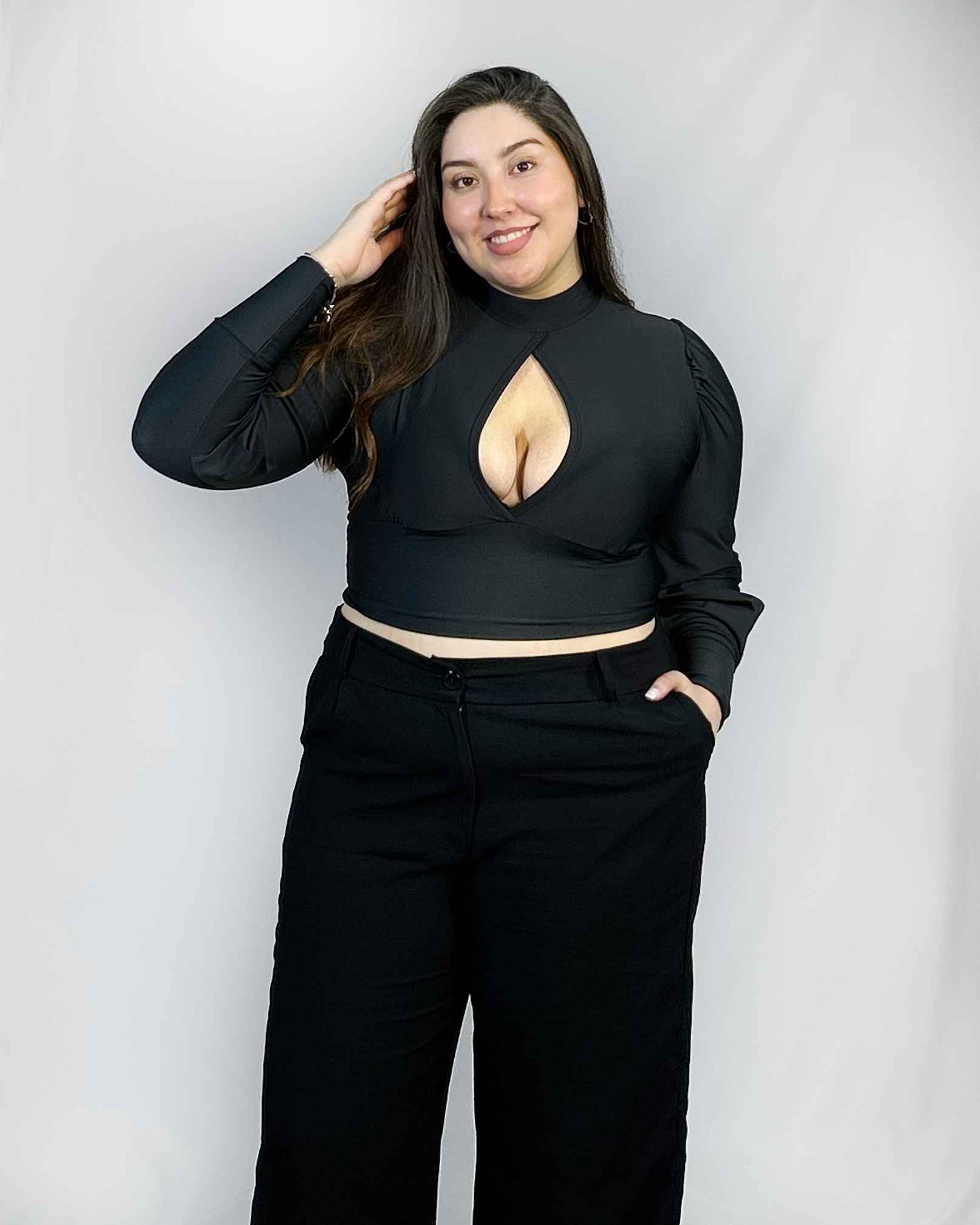 Polera Manga Busto Abierto| Juvenil Tallas Grandes