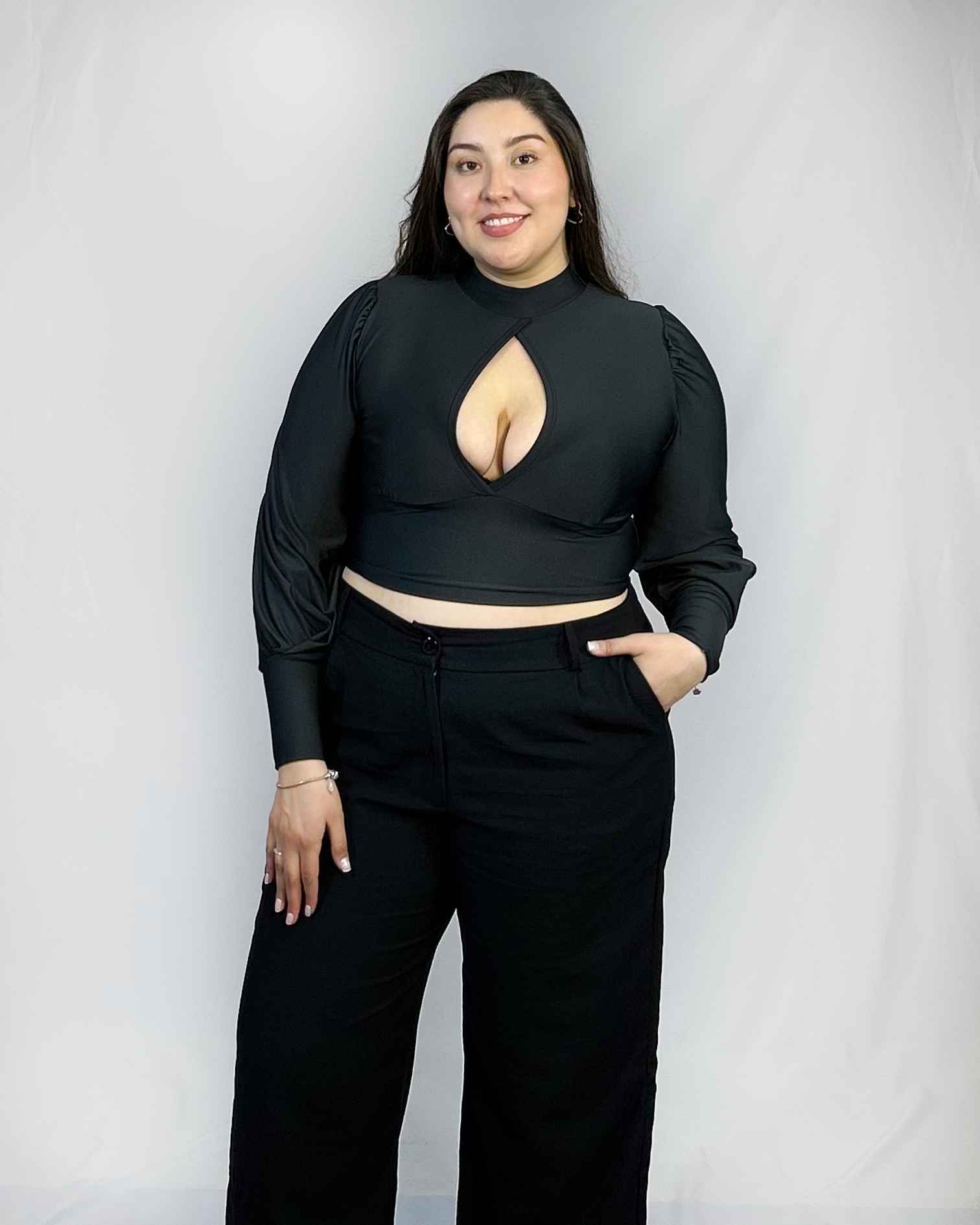 Polera Manga Busto Abierto| Juvenil Tallas Grandes