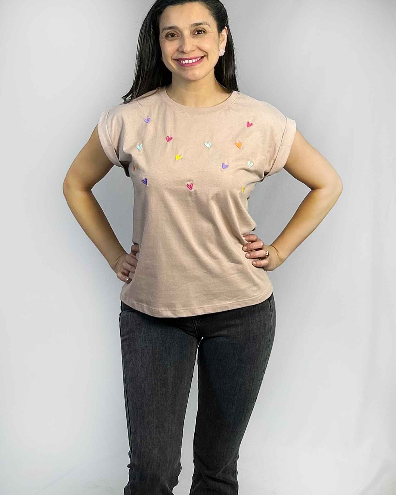 Polera Algodón Estampada Mujer| Basica Casual