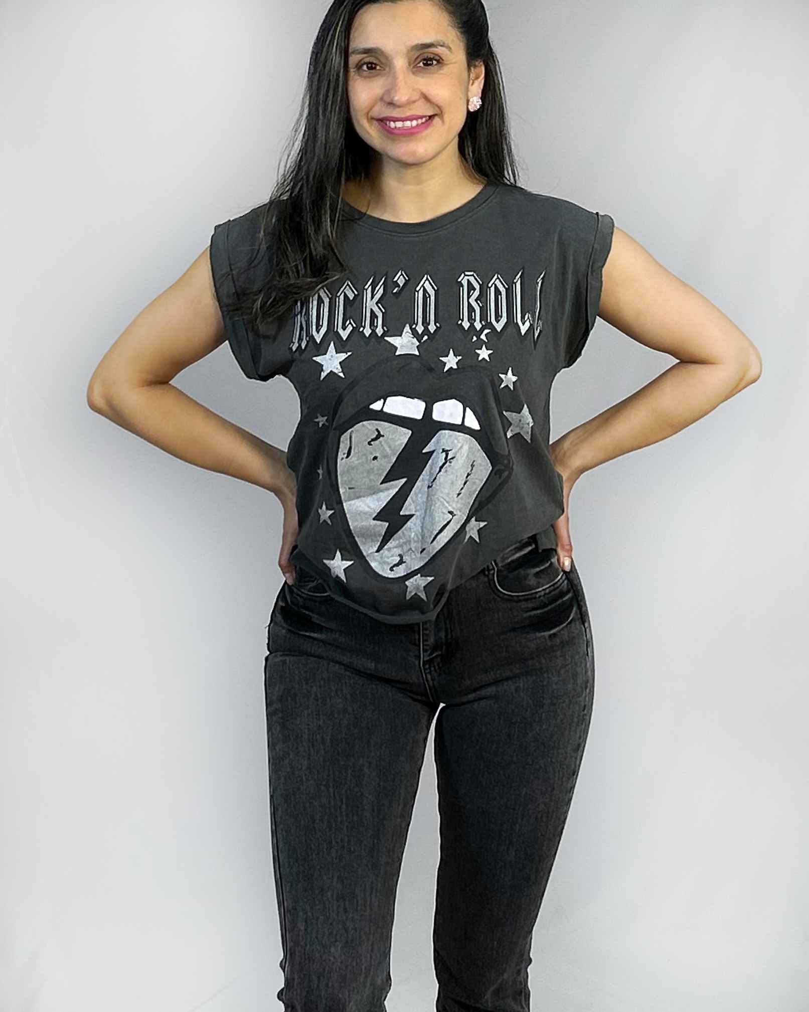Polera Algodón Estampada Mujer| Basica Casual