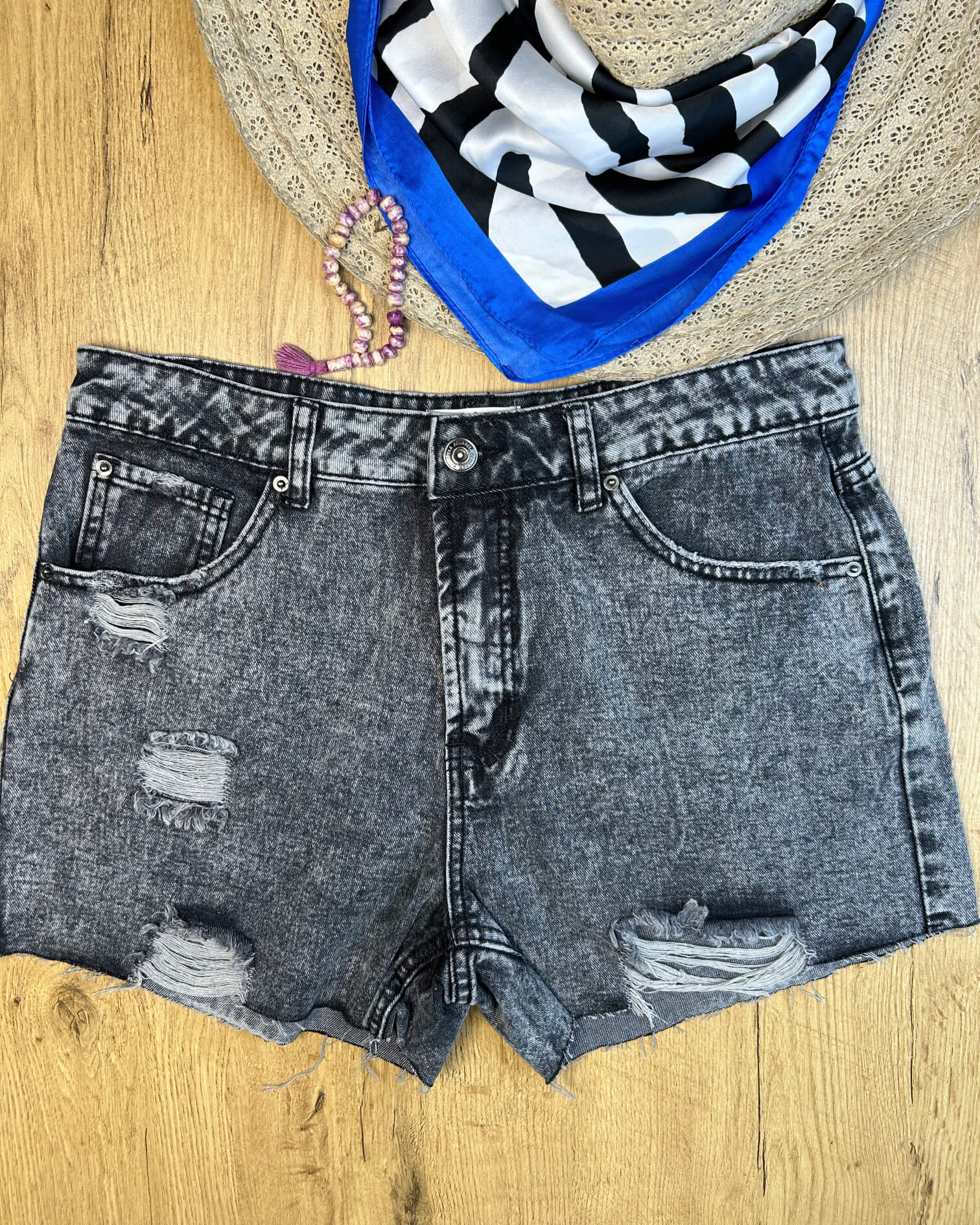 Short Mujer Juvenil  Mezclilla Desgastado