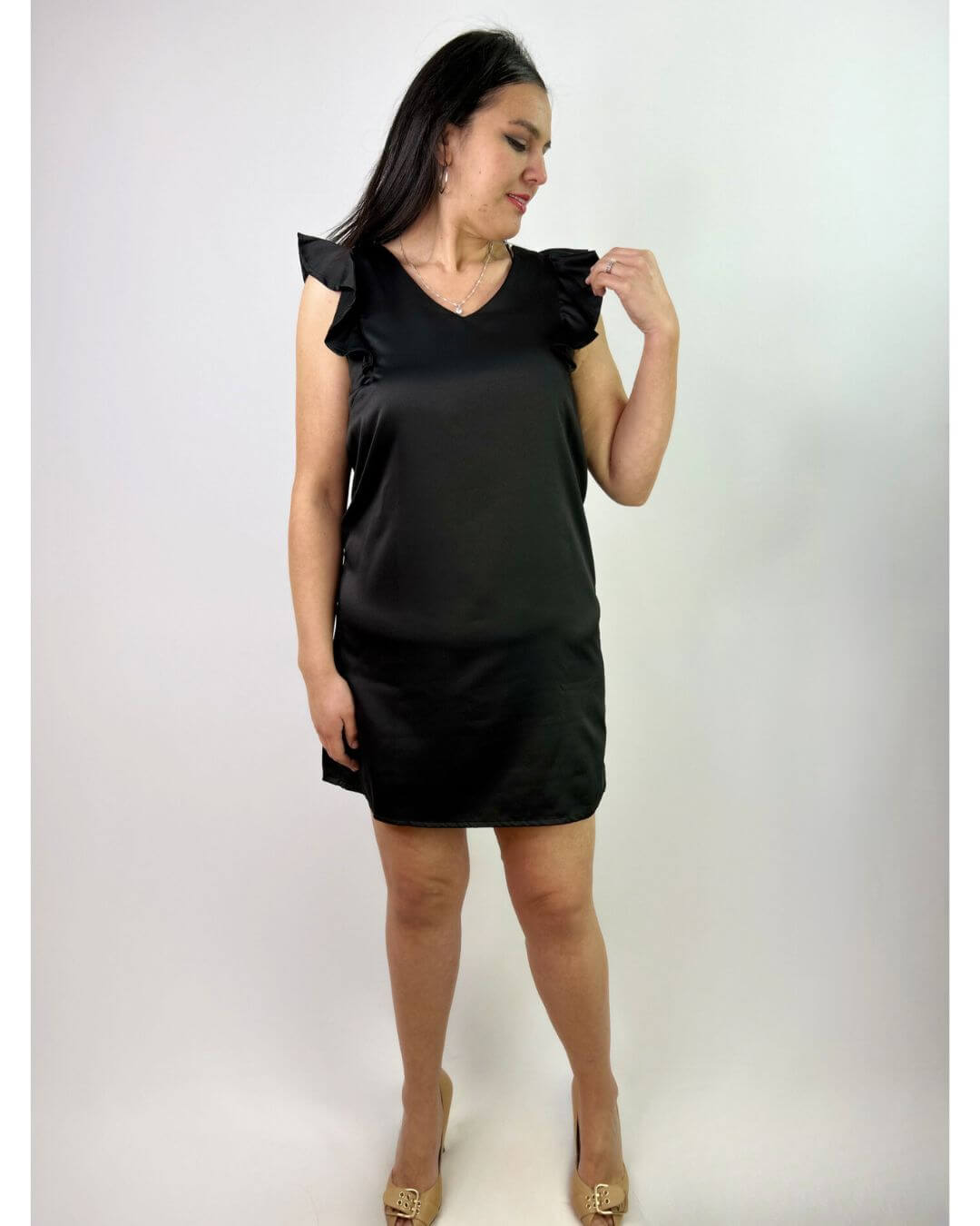 Vestido Mujer Satinado Fiesta