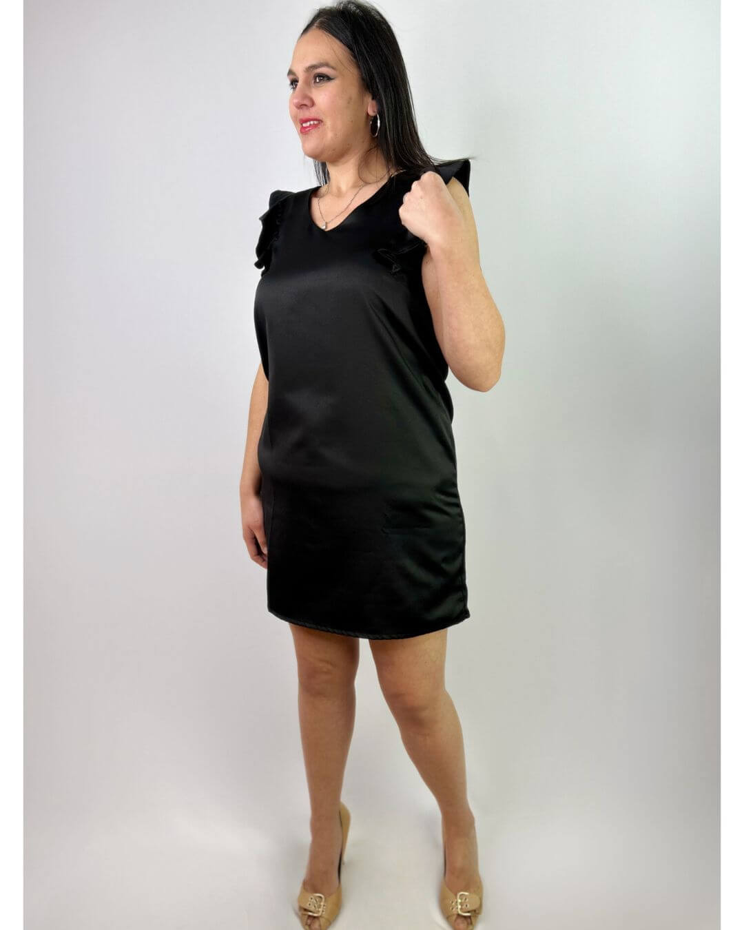 Vestido Mujer Satinado Fiesta